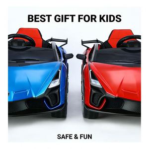 TOYSRUNNER MS-666 Voiture électrique pour enfants 2-4 ans, en plastique, double propulsion, lecteur MP3, batterie 6V4.5, 4 roues - Product Image 3