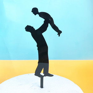 ท็อปเปอร์เค้กอะคริลิคสำหรับวันพ่อ ลายฮันนี่แอนด์สวีทเนส ซุปเปอร์แด๊ด สุขสันต์วันเกิด ตกแต่งเค้กสไตล์อินส์ - Product Image 4