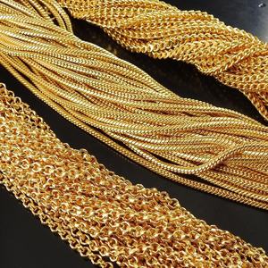 Chaîne à maillons épais en laiton plaqué or 14K pour la fabrication de bijoux religieux, longueur personnalisée, fournitures artisanales, composants DIY faits à la main - Product Image 1