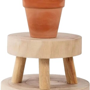 Nuevo taburete base para bonsái de madera de paulownia transfronterizo, soporte de madera para flores de interior y balcón, estante de exhibición y almacenamiento para suculentas - Product Image 3