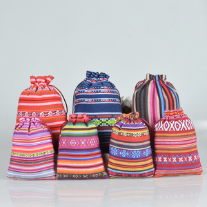 بيع بالجملة رباط مسامي على الطراز العرقي البوهيمي Pouches LW أكياس من الكتان القطني Opp للأساور والنظارات والحفلات - Product Image 2