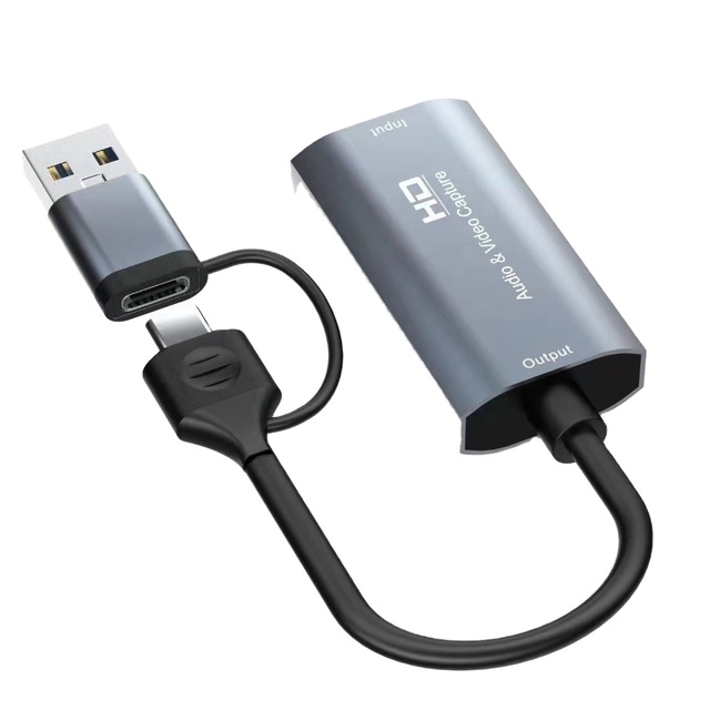 USB3.0 HDMI to USB C Audio Capture Card 4K 1080P 60FPS Capture With Type-C Adapter Devices for Gaming Live Streaming Video