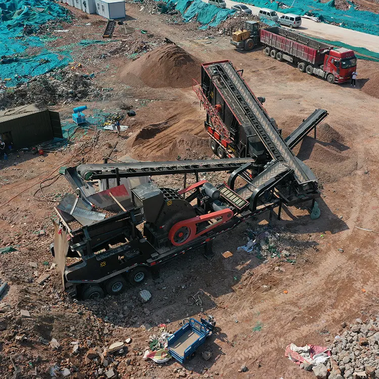 Máquina Trituradora de Piedra de Hormigón, Equipo de Trituración de Residuos de Construcción de Cantera, Capacidad de 200tph, Móvil para Minería