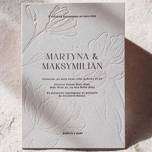 Carte de liste des invités pour invitations de mariage de luxe personnalisées, impression typographique en coton 600G-700G, gaufrage - Product Image 4