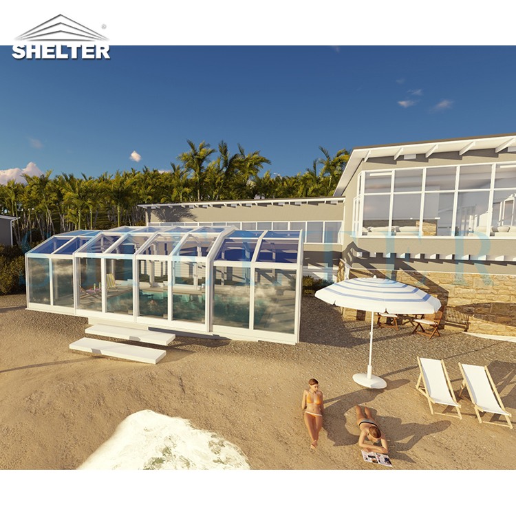 Выдвижная кровля для бассейна, 6 м