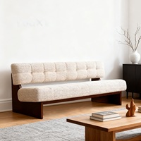 Ensemble de canapés en bois massif de style nordique moderne pour salon et balcon, canapé simple, fauteuil inclinable pour la détente et les loisirs