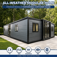 Maison préfabriquée extensible en conteneur de 20 pieds ou 40 pieds avec structure en acier, 1, 2, 3, 4 ou 5 chambres, pour jardin, transportable, construction de maison