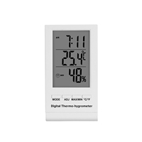 Higrómetro Electrónico Digital Preciso, Termómetro de Temperatura del Aire Interior con Pantalla LCD, Material Plástico, Alarma, Uso Doméstico