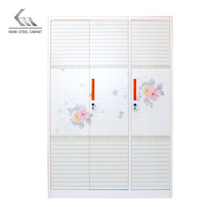 Armoire à 3 portes battantes, rangement de vêtements, casier en acier, armoire en fer, armoire métallique, <span class=keywords><strong>placard</strong></span> de chambre - Product Image 4