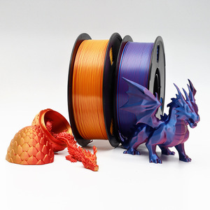 Filamento de Impresión 3D PLA <span class=keywords><strong>Bicolor</strong></span> de 1.75mm, 1KG, Rosa/Amarillo/Morado/Azul, Efecto Seda, Grado A+, Certificación CE y RoHS, 6 Meses de Garantía - Product Image 1