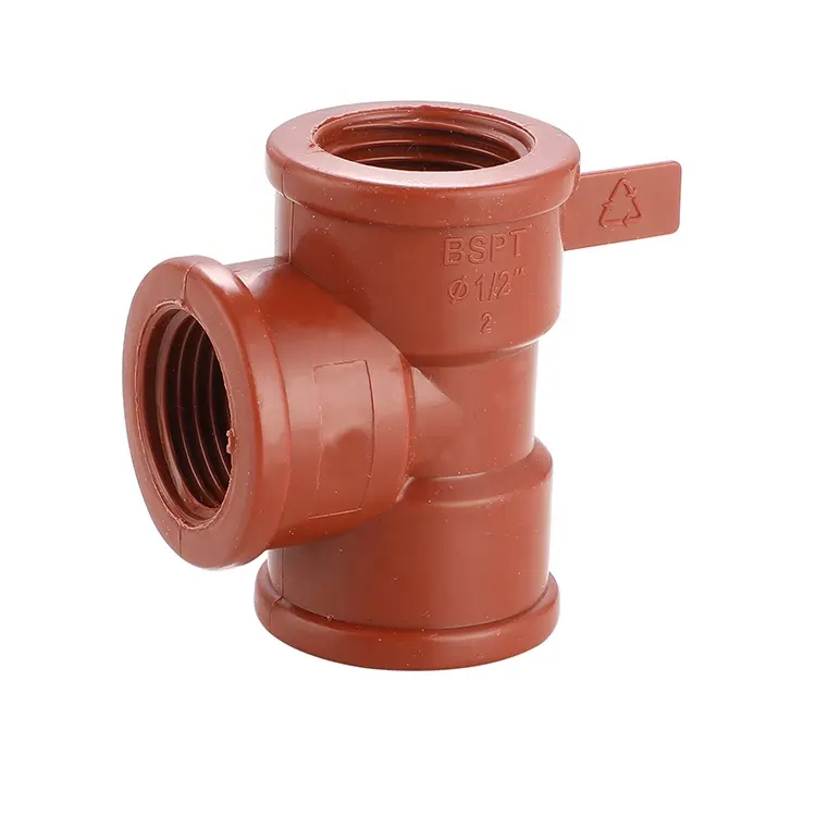 LIRLEE-tubería de plástico para fontanería, accesorio de alta calidad, color marrón rojizo, pph, uso en agua