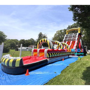 Phổ biến USA chủ đề lớn ngoài trời Inflatable đôi trượt cho trẻ em sân sau lâu đài nước Inflatable - Product Image 2