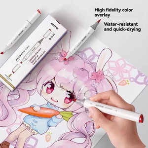 <span class=keywords><strong>Marcadores</strong></span> de Punta Doble Profesionales IERS 106BR, Punta Suave/Biselada, Secado Rápido y a Base de Alcohol para Dibujo y Arquitectura, Embalaje Suelto - Product Image 4