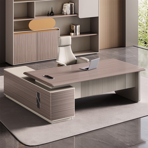Mobili da Ufficio di Lusso, Scrivania Direzionale a L con Sedia, Tavolo da Ufficio Economico per Manager - Product Image 1