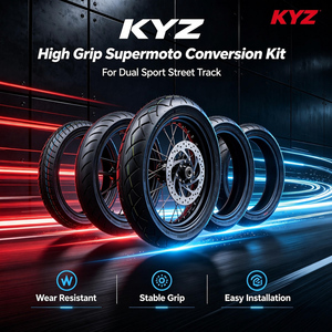 Neumático de Conversión Supermoto Motard KYZ de <span class=keywords><strong>17</strong></span> Pulgadas, Sin Cámara, Doble Propósito, Alto Rendimiento, para Motocicletas Eléctricas de Calle y Todoterreno, Piezas de Repuesto - Product Image 6