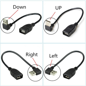 30cm USB 2.0 treccia di schermatura cavo adattatore angolo verso il basso 90 gradi cavo di prolunga da maschio a femmina per i <span class=keywords><strong>prodotti</strong></span> <span class=keywords><strong>informatici</strong></span> in magazzino - Product Image 6