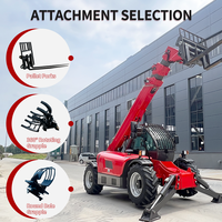 Chariot télescopique durable KL4010T, capacité de charge nominale de 4000 kg, pour l'empilage de marchandises agricoles dans les pâturages et les fermes