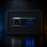 Coffre-fort intelligent SY-214-Z avec panneau de verrouillage électronique et mécanisme solénoïde, contrôle par empreinte digitale Tuya WiFi