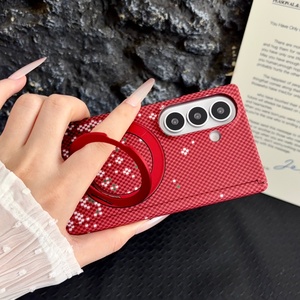 เคสโทรศัพท์แม่เหล็กเนื้อคาร์บอนไฟเบอร์สุดหรูสำหรับ Samsung Z Fold 8 Ultra พร้อม 360 องศา °   ขาตั้งวงแหวนโลหะ ฝาครอบกันกระแทกพีซีแบบบาง - Product Image 4