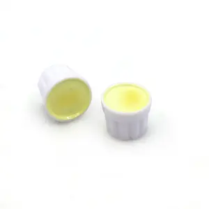 Micro Cảnh Trang Trí Thực Phẩm Chơi 3d Thu Nhỏ Sữa Trứng Pudding Cup Thiết Kế Nhựa Ngọc Mài Tròn Quyến Rũ