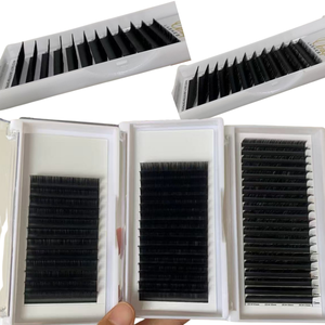 Extensiones <span class=keywords><strong>de</strong></span> Pestañas <span class=keywords><strong>de</strong></span> Volumen Suave <span class=keywords><strong>de</strong></span> Alta Calidad, Fibra PBT Coreana, Veganas, Libres <span class=keywords><strong>de</strong></span> Crueldad, Individuales, 0.05mm, Negro Intenso - Product Image 2