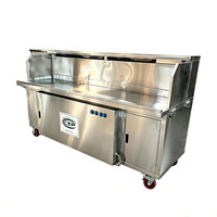 Chariot de barbecue au charbon de bois mobile sans fumée, robuste, nouveau design 2026, avec système de purification intégré pour usage en restaurant