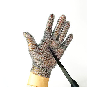 Guantes de Seguridad de Acero Inoxidable 316, Resistentes a Cortes y Puñaladas, Textura Lisa, Guantes de Malla de Cadena, para Uso en Mataderos, Personalizables - Product Image 4