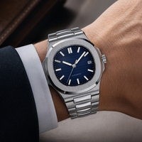 Reloj de Pulsera de Lujo para Hombre, Automático, Mecánico, con Movimiento Miyota, Cristal de Zafiro, Acero Inoxidable, Resistente al Agua, Luminoso