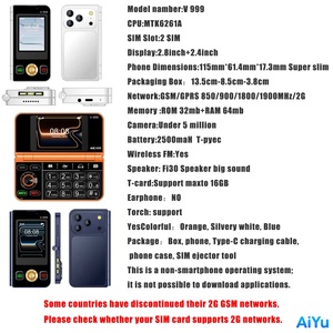Téléphone pour seniors V-999 à double écran, clavier QWERTY, 2G, 2,4+2,8 pouces, radio FM, grand écran, double SIM, jeux, écran LCD français/espagnol - Product Image 2