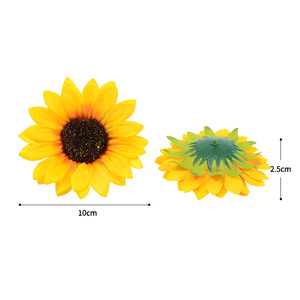 Dongchen Crafts Artificial Sunflower 10cm Silk Flower Decor For Wedding Home DIY <b>Wreath</b> Craft Props - Product Image 5