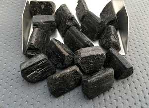 Pierre précieuse en Tourmaline noire naturelle, pierre brute incroyable non traitée, fabrication de bijoux pendentif DIY - Product Image 5