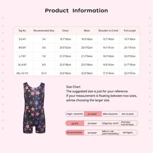 Traje de Danza Contemporánea para Niñas de 3 a 11 Años, Leotardo con Estampado de Estrellas, Mono hasta el Muslo para Gimnasia y Patinaje Artístico - Product Image 6