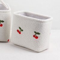 Ensemble de 3 paniers de rangement pliables de luxe en sherpa, polyester, écologiques, multifonctionnels, avec poignées, pour chambre à coucher, salon
