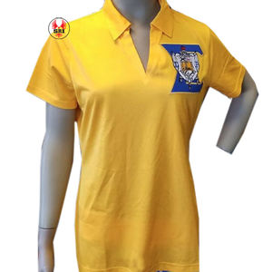 เสื้อโปโล Sigma Gamma Rho พร้อมโลโก้สั่งทำ ขายส่ง เสื้อโปโลผ้าฝ้ายคุณภาพสูง เสื้อโปโลแขนสั้นสำหรับผู้หญิง - Product Image 3
