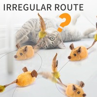 Jouet interactif et mouvant pour animaux de compagnie, peluche de lapin ou chat, avec simulation de souris à induction électrique, pour soulager le stress des chiens