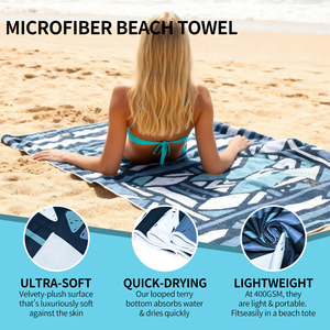 Toalla <span class=keywords><strong>de</strong></span> microfibra reciclada con estampado <span class=keywords><strong>de</strong></span> hojas verdes Eastsunshine Toalla <span class=keywords><strong>de</strong></span> playa <span class=keywords><strong>de</strong></span> secado rápido <span class=keywords><strong>de</strong></span> verano sin arena con mochila - Product Image 2