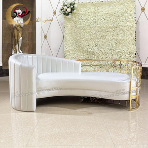 Latest Style Luxury Modern Stainless Steel <b>Sofa</b> Set with <b>Gold</b> Frame for Wedding Dining Apartment & Hotel Use - Product Image 4