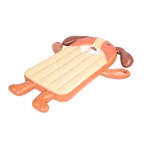Personalizado Hot Selling Dog figura inflável cama colchão ar cama piscina flutua inflável espreguiçadeira piscina flutuador