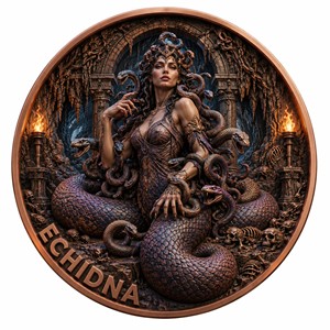 Moneta in Rame Puro 999 da 1 oz, Serie Creatura Mitologica Greca ad Alto Rilievo UV, Edizione da Collezione 3D - Product Image 2