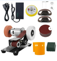 Configuration standard + meule + roue de polissage équipée de 30 bandes abrasives Micro ponceuse électrique à bande de sable