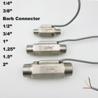 Capteur de débit à turbine en acier inoxydable, sortie analogique 4-20mA/0-5V/0.5-4.5V, 3 fils, débitmètre d'eau/transmetteur de débit de liquide à pince