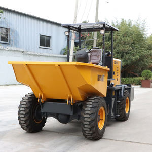 Mini Wheel <span class=keywords><strong>Loader</strong></span> Hidrolik 3ton 4ton 4X4 Mini Dumper untuk Truk Pengangkut dengan Bak Depan yang Dapat Dimiringkan - Product Image 1