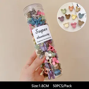 50pcs/đóng hộp bền Mini tóc Claw Clips Bộ dụng cụ dễ thương hairgrips hoa nhỏ nonslip bangs pins Phụ kiện tóc cho phụ nữ cô gái