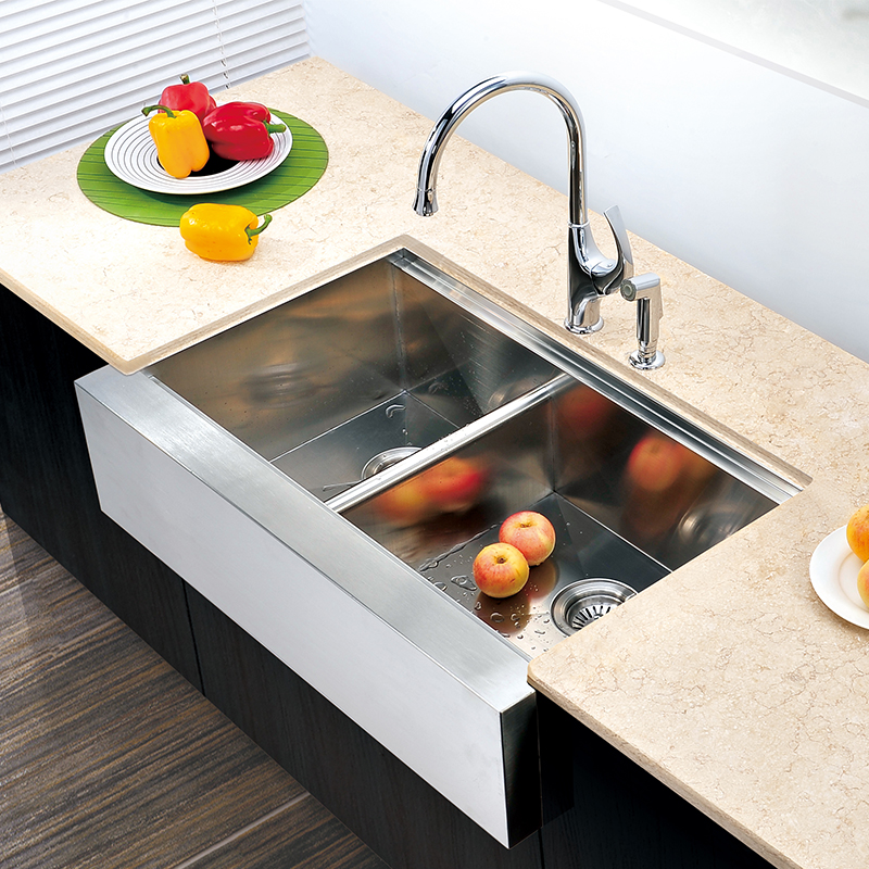 New Style Apron Front Sinks Kitchen Stainless Steel Sink Double Bowl Sink