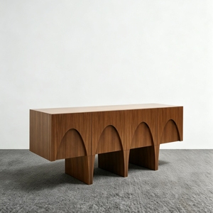 Mobiletto portaoggetti ad arco in legno massello personalizzato, all'ingrosso dalla fabbrica, credenza <span class=keywords><strong>vintage</strong></span> per soggiorno di villa e progetti alberghieri - Product Image 1