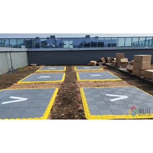 Milieuvriendelijk Hoge Dichtheid Plastic Modulaire Vloertegels Duurzaam Buiten Waterdicht Ontwerp Tijdelijk Vuur Kunstgras - Product Image 3