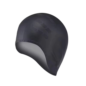 Aangepaste Siliconen Badmuts Voor Volwassenen Kinderen Pure Kleur Met Oorbescherming & Logo Print Voor Lang Haar Voor Langdurig Zwemmen - Product Image 5