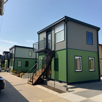 Maisons de campagne préfabriquées, mini-bureau et salon, maison-conteneur détachable en panneaux sandwich en acier pour utilisation en arrière-cour