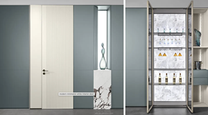 Allure Cabinetry <strong>Millwork</strong> Modern Kitchen Modular Kitchen <strong>Cabinets</strong> Stainless Steel Carcase Black Lacquer Finish Glass Doors - Product Image 4