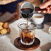 Kingze Esthétique 90ml 160ml 200ml Tasses à café latte glacé Espresso Thé Verre à boire pour cafés